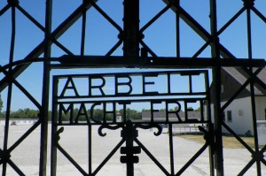 Entrance to Dachau:  "Work makes you free"